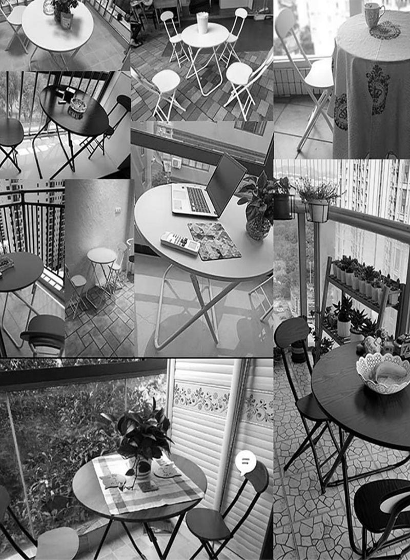 توشونكس طاولة خشبية مربعة قابلة للطي وكرسيين قابلين للطي - Image 5