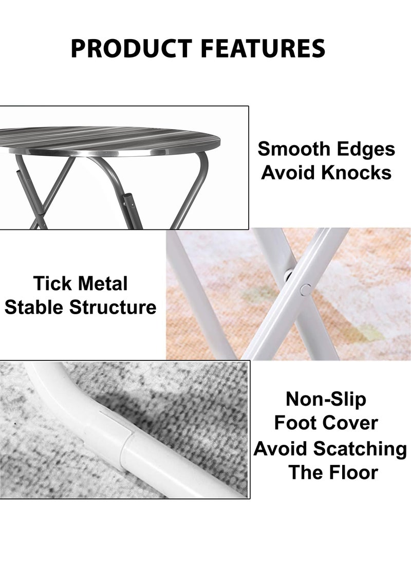 توشونكس طاولة خشبية مربعة قابلة للطي وكرسيين قابلين للطي - Image 4