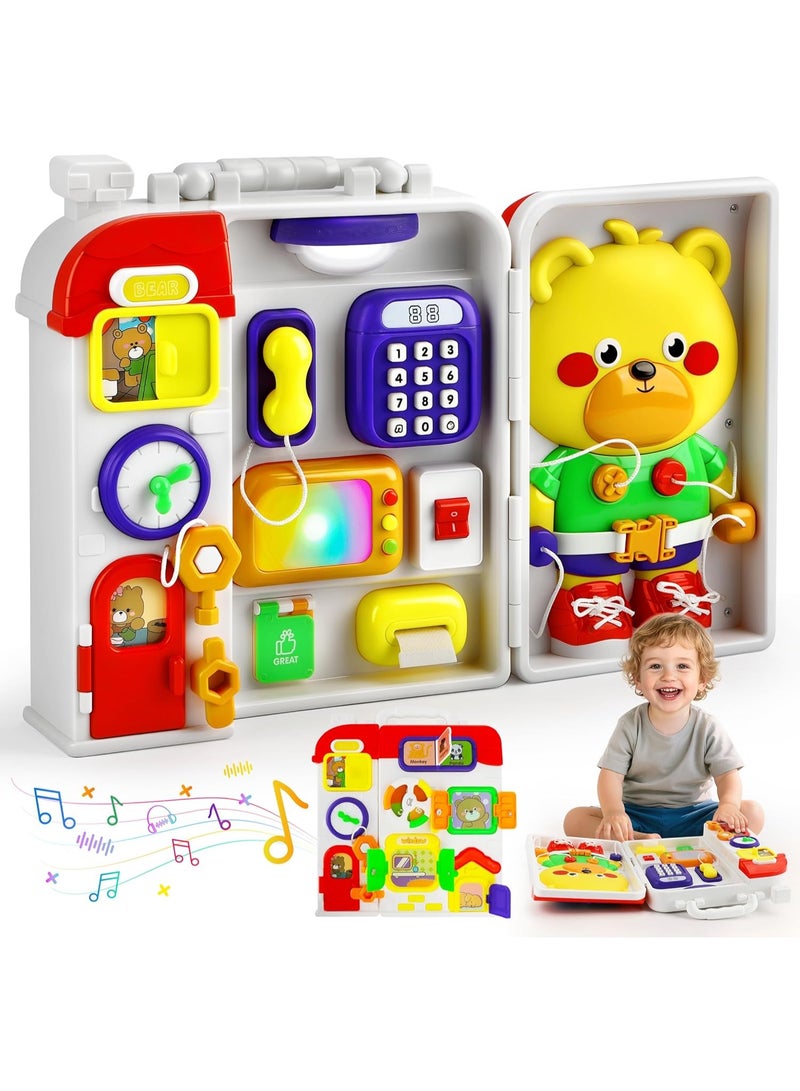 LBMT ألعاب مونتيسوري المزدحمة للصبيان والبنات بعمر 1+ سنة، 20‑في‑1 ألعاب مونتيسوري الموسيقية للأطفال الصغار بعمر 12+ شهرًا، لعبة مونتيسوري الحركية والتعليمية الدقيقة‑ للأطفال الصغار من 1 إلى 3 سنوات، هدية عيد ميلاد للصبيان والبنات بعمر 1+ سنة - Image 1