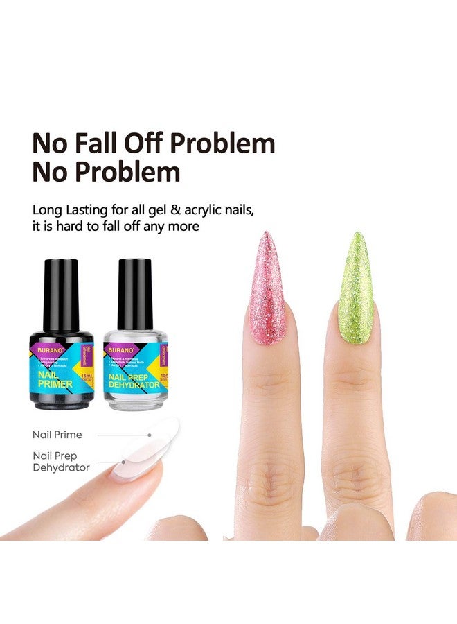 بورانو جل أظافر طبيعي من بورانو، مُجفف وبرايمر للأظافر الأكريليكية وطلاء الجل، برايمر أظافر أكريليك طويل الأمد خالٍ من الأحماض، برايمر لاصق لا يسبب الحروق، 0.5 أونصة - Image 2