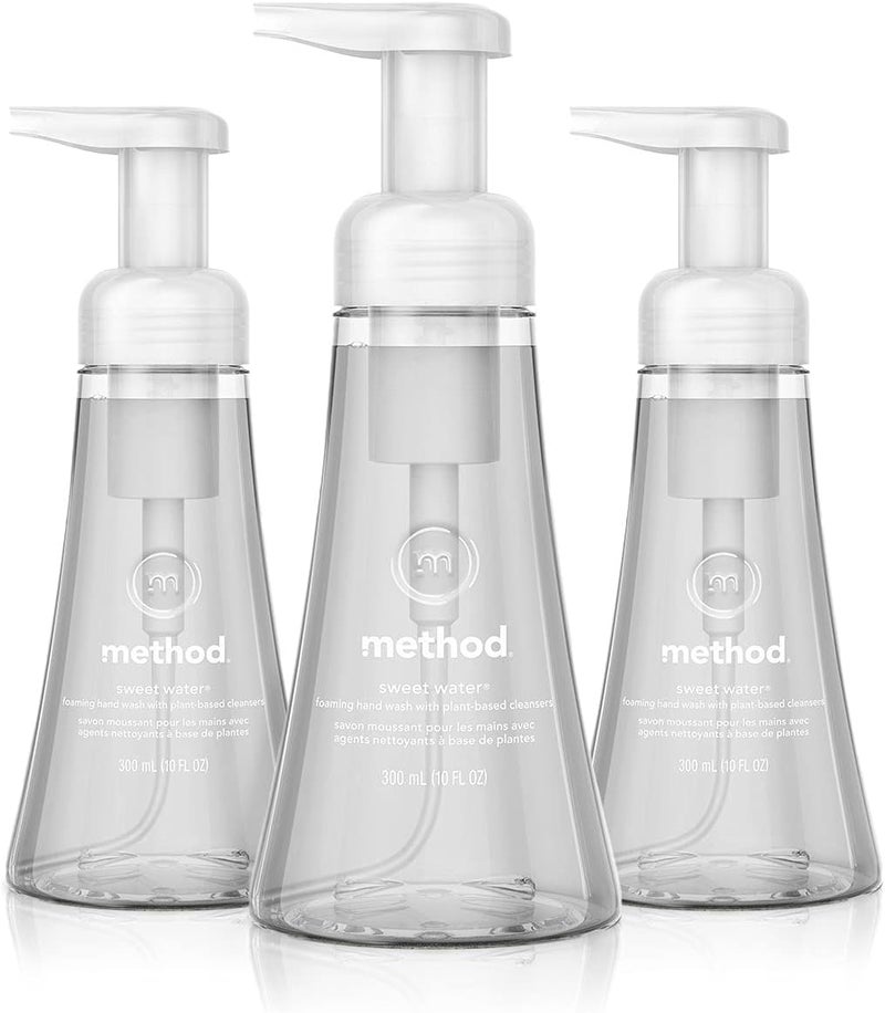 Method Foaming Hand Soap Sweet Water Paraben and Phthalate Free Biodegradable Formula 10 fl oz Pack of 3