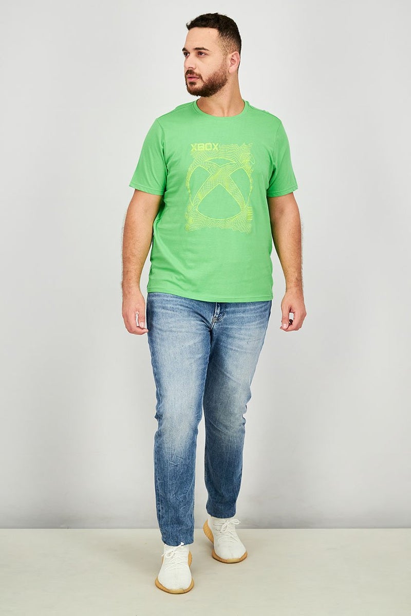 DIFUZED Men Crew Neck Shorts Sleeve Graphic T-shirts, Green - Image 2