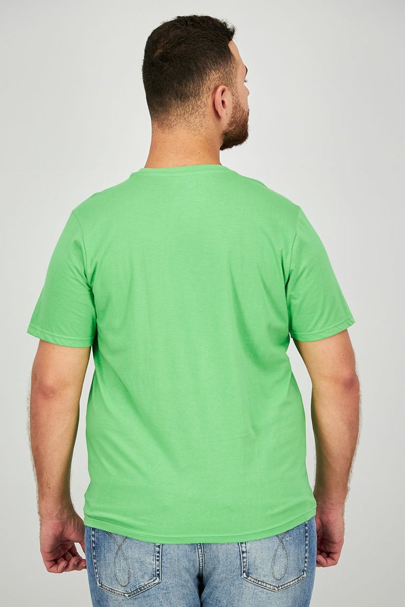 DIFUZED Men Crew Neck Shorts Sleeve Graphic T-shirts, Green - Image 3