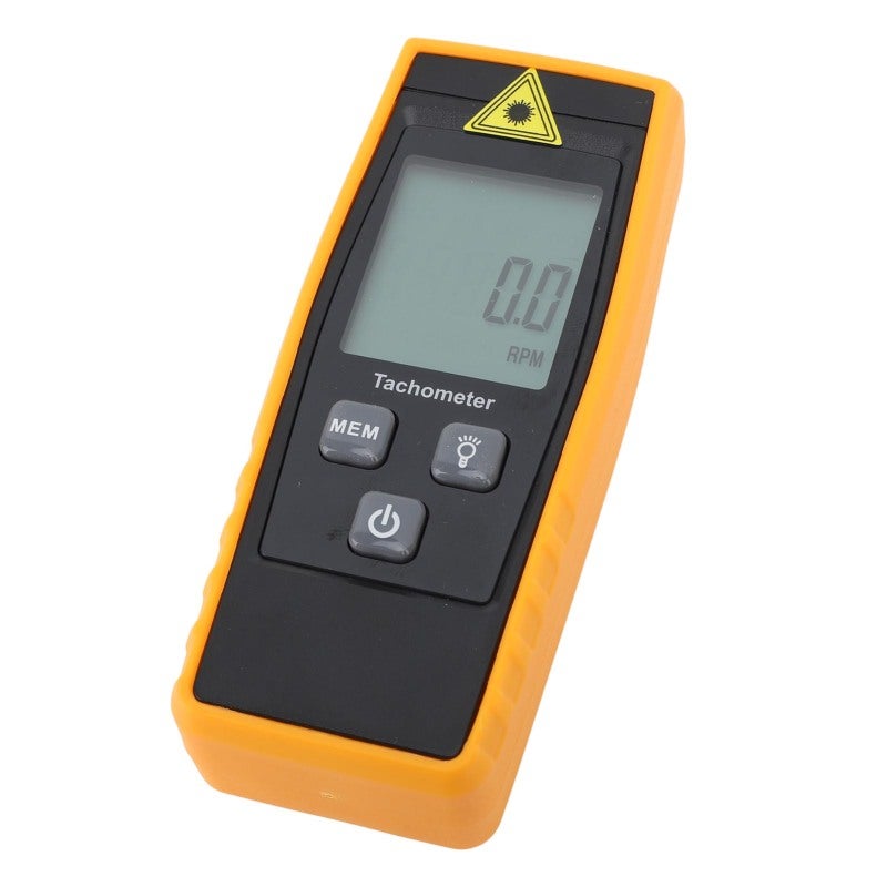 مقياس سرعة بصري غير تلامسي 2.5-99999 دورة في الدقيقة مع شاشة LCD كبيرة - مقياس سرعة دوراني رقمي مع تخزين البيانات للمحركات وأجزاء الآلات - Image 5