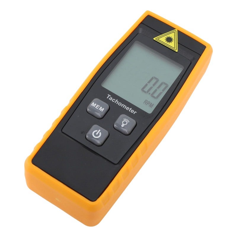 مقياس سرعة بصري غير تلامسي 2.5-99999 دورة في الدقيقة مع شاشة LCD كبيرة - مقياس سرعة دوراني رقمي مع تخزين البيانات للمحركات وأجزاء الآلات - Image 4
