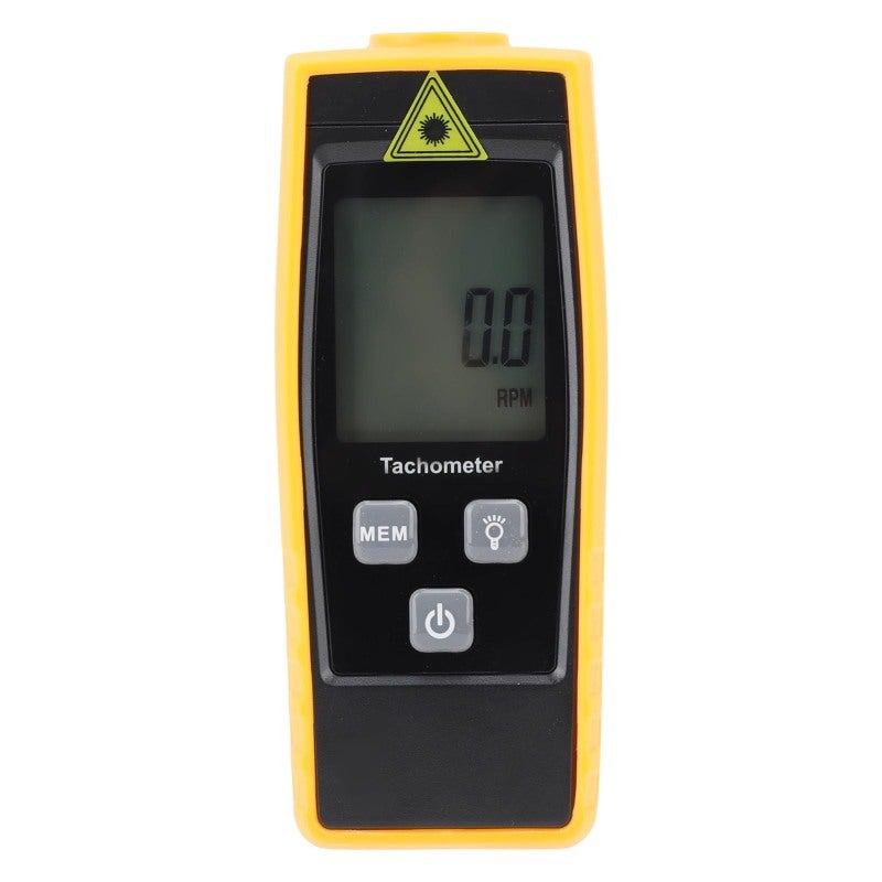 مقياس سرعة بصري غير تلامسي 2.5-99999 دورة في الدقيقة مع شاشة LCD كبيرة - مقياس سرعة دوراني رقمي مع تخزين البيانات للمحركات وأجزاء الآلات - Image 2