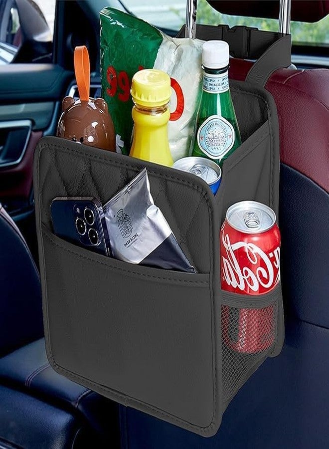 YEPZY ENTERPRISE YEPZY Car Seat Organizer Backseat with Storage Pockets, Multipurpose Car Organizer Hanging, Car Trash Bag Can,Premium PU Leather Garbage Can Large Capacity - Image 1