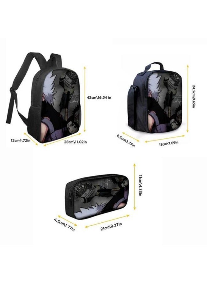 عام حقيبة ظهر مطبوعة بالرسوم المتحركة + حقيبة يد + مجموعة حقيبة قلم، مجموعة حقيبة عملية من ثلاث قطع (يتوفر الطلاب والأطفال والأصدقاء وتسلق الجبال وما إلى ذلك) - 88 - Image 3