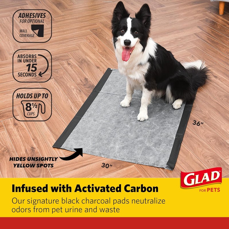 Glad for Pets Activated Carbon Puppy Training Pads, Giant Size, 24 Count - 2 Pack | Charcoal Puppy Pads for Dogs, Large Dog Pee Pads | Super Absorbent and Leak Proof - Image 3