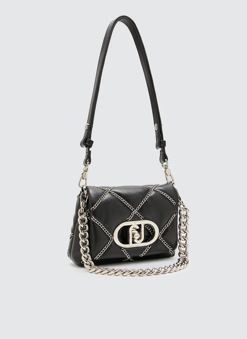 Liu Jo Lapuffy Shoulder Bag With Chains