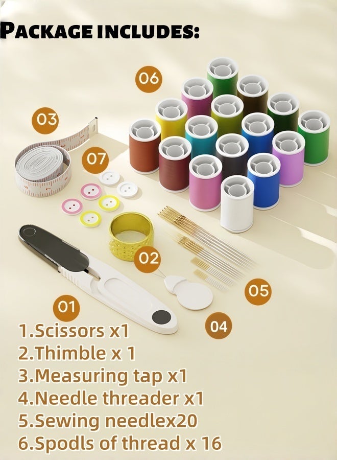 مجموعة أدوات الخياطة المغناطيسية، مجموعة الإبر والخيوط مع مستلزمات الخياطة مجموعة أدوات الخياطة الصغيرة المحمولة للسفر، حقيبة تخزين الإبر المغناطيسية - Image 3