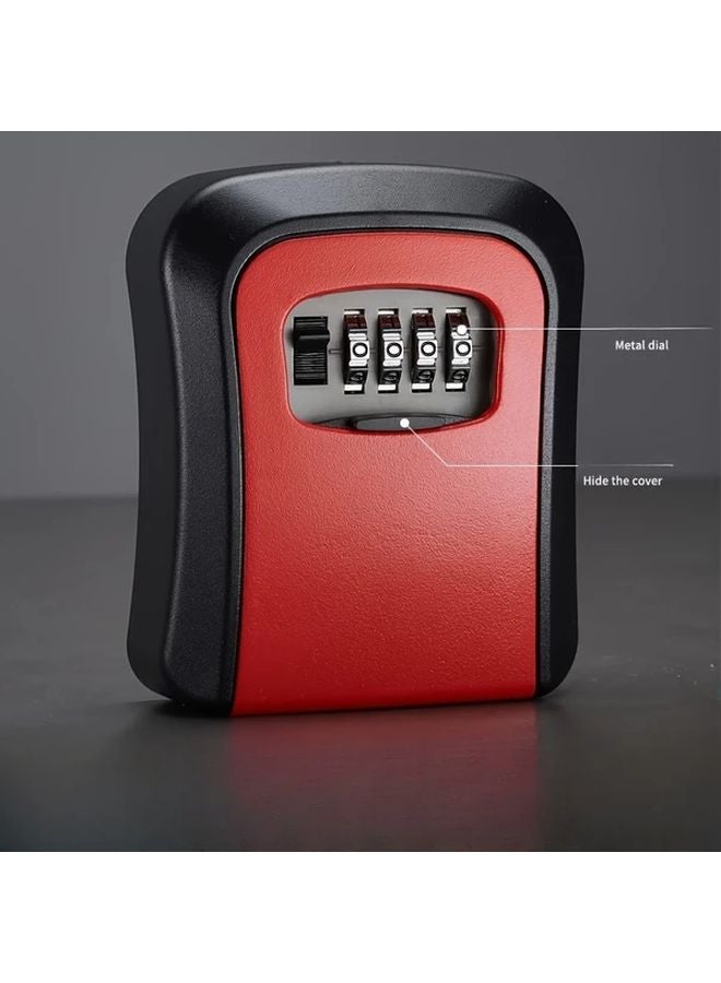 Red Multi Use Secure Code Lock Box Waterproof Anti Theft Key Storage for Home Office - Image 1