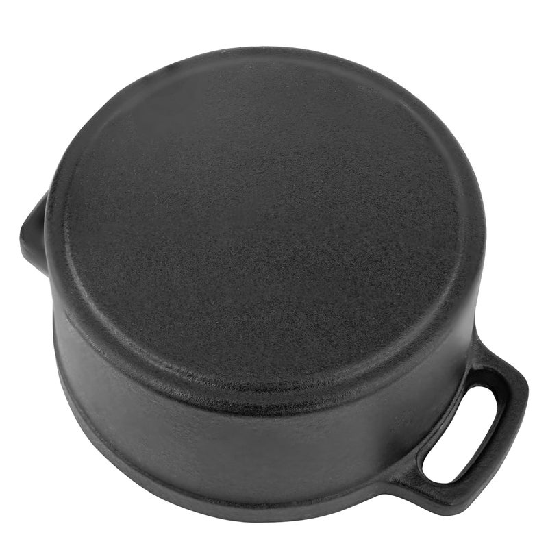 Flavehc Mini Cocotte 8 oz Mini Dutch Oven 0.25 qt. Cast Iron Garlic Roaster for Oven Garlic Confit Pot Ramekins with Lids Oven Safe Set of 2, Black - Image 5