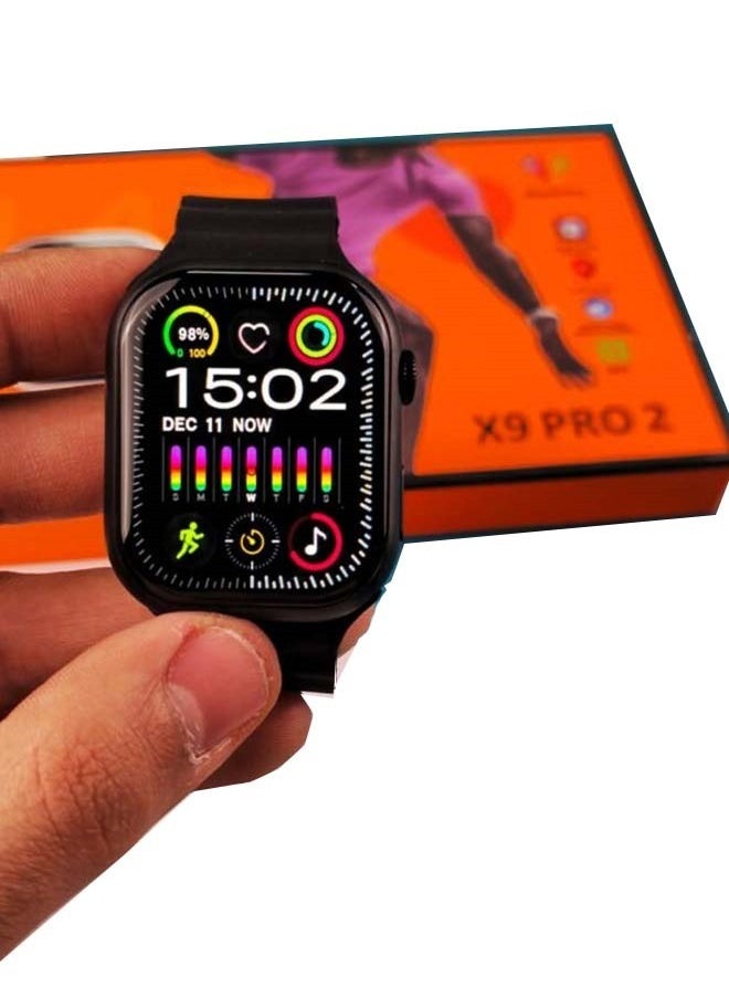 في & حول - ساعة ذكية بشاشة X9 Pro 2 (Super AMOLED) (45 ملم/2.02 بوصة) | هيكل من الألومنيوم، - Image 1