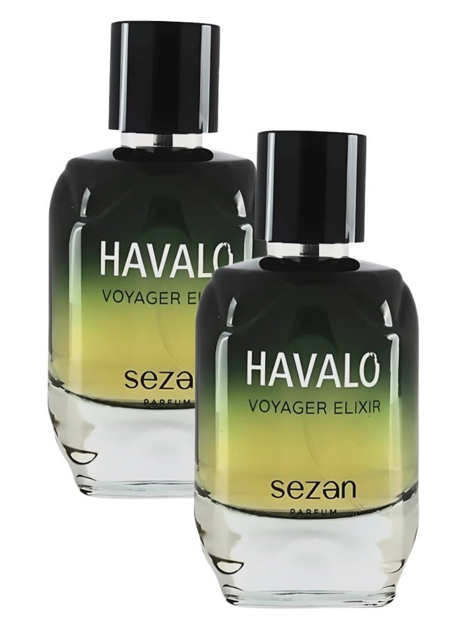 sezan 2 Pieces Havalo Voyager Elixir Perfume For Men 100ml EDP - Image 1