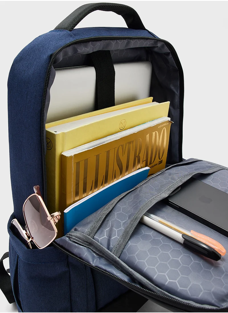 روبرت وود Casual Backpack With Padded Support And Usb Port