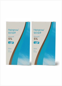 Dar Al Dawa Hairgrow 5% Minoxidil 50 ML Combat Hair Loss and Thinning (Pack Of 2) 