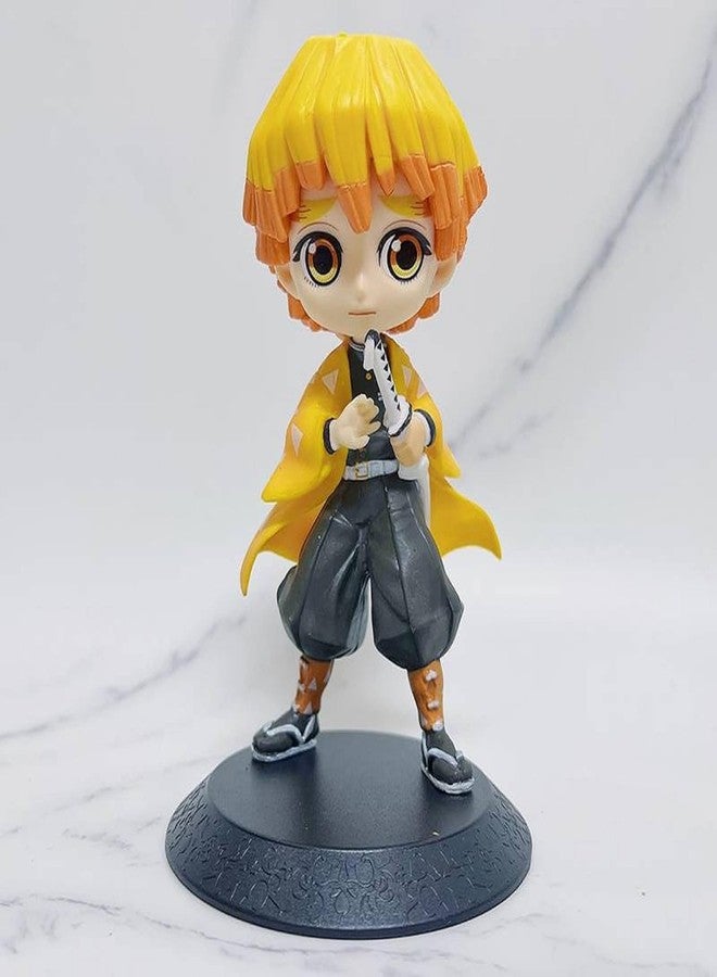 FowWelt مجسم زينيتسو أغاتسوما من سلسلة قاتل الشياطين كيميتسو نو يايبا، بطول 6 بوصات | مجسمات ألعاب خفيفة الوزن وجذابة ومتينة لتزيين المنزل والمكتب وطاولة الدراسة - زينيتسو أغاتسوما - Image 2