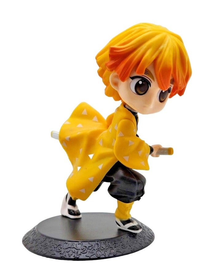 FowWelt مجسم زينيتسو أغاتسوما من سلسلة قاتل الشياطين كيميتسو نو يايبا، بطول 6 بوصات | مجسمات ألعاب خفيفة الوزن وجذابة ومتينة لتزيين المنزل والمكتب وطاولة الدراسة - زينيتسو أغاتسوما - Image 5