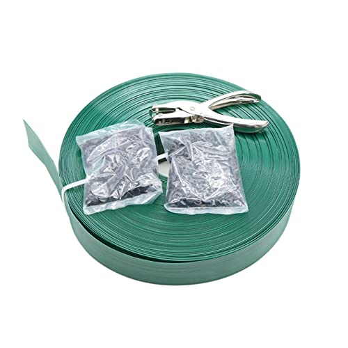 Qlvily Chain Link Fence Privacy Tape, 246ft x 0.15ft Chain Link Fence Slats, Fence Covering Privacy, Green (200PCS Button + Puncher Included) - Image 5