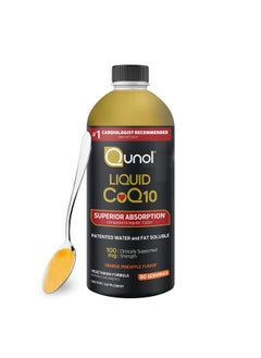 Liquid Coq10 100Mg Superior Absorption Natural Supplement Form Of Coenzyme Q10 Antioxidant For Heart Health Orange Pineapple 90 Servings 30.4 Fl Oz