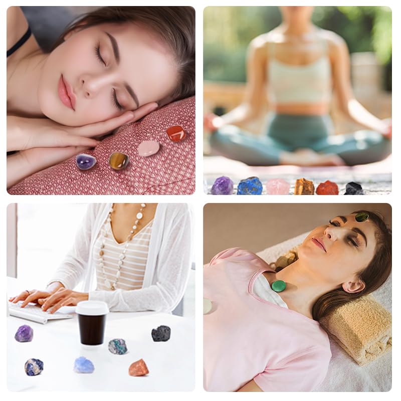 TATOODAA Crystals and Healing Stones Set, Chakra Crystal Kit, 28 Pcs Real Crystals for Beginners Rocks Gem Stones Energy Meditation Natural Reiki Spiritual Balancing Mindful Souls, Crystals Set Gifts for Women - Image 4