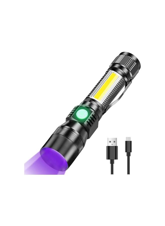 PROMASS promass Flashlight USB Rechargeable, 2000 Lumens Super Bright Magnetic Flashlight with COB Work Light, Zoomable, Waterproof, 7 Modes, Pocket Flashlights with SideLight for Camping, Emergency  - Image 2