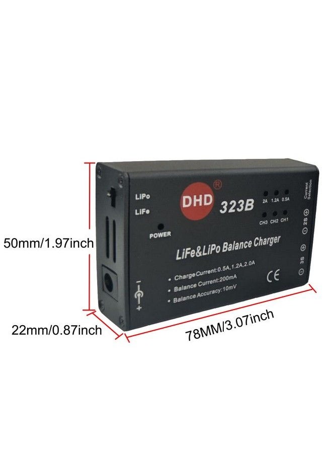 Dhd - 20W 2A 323B Rc Battery Balance Charger For 2S 3S 7.4V 11.1V Lipo 6.6V 9.9V Life Rc Battery Pack And Rc Car Drone Truck Helicopter Airsoft Electric Water Batteres - Image 1