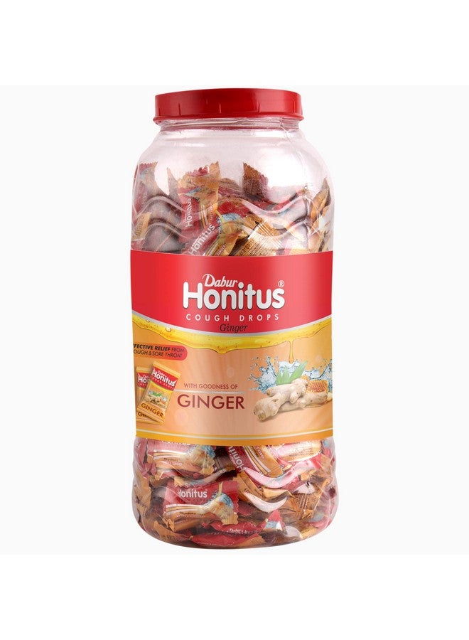 Dabur Honitus Cough Drops, Ginger (100 Tablets - 220/250G) | Provides Effective Relief From Cough And Sore Throat, (Weight May Vary) - Image 1