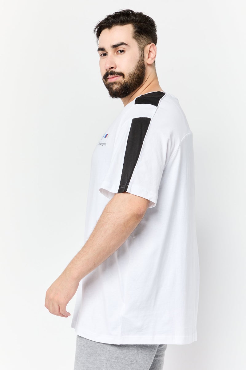 PUMA تي شيرت تدريب قصير الأكمام للرجال من بومّا x بي إم دبليو للرياضة، أبيض - Image 2