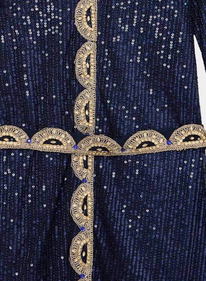 Maxim Creation Navy Blue Girls Navy Blue Embellished Sequin Kaftan for Women | Best Price UAE