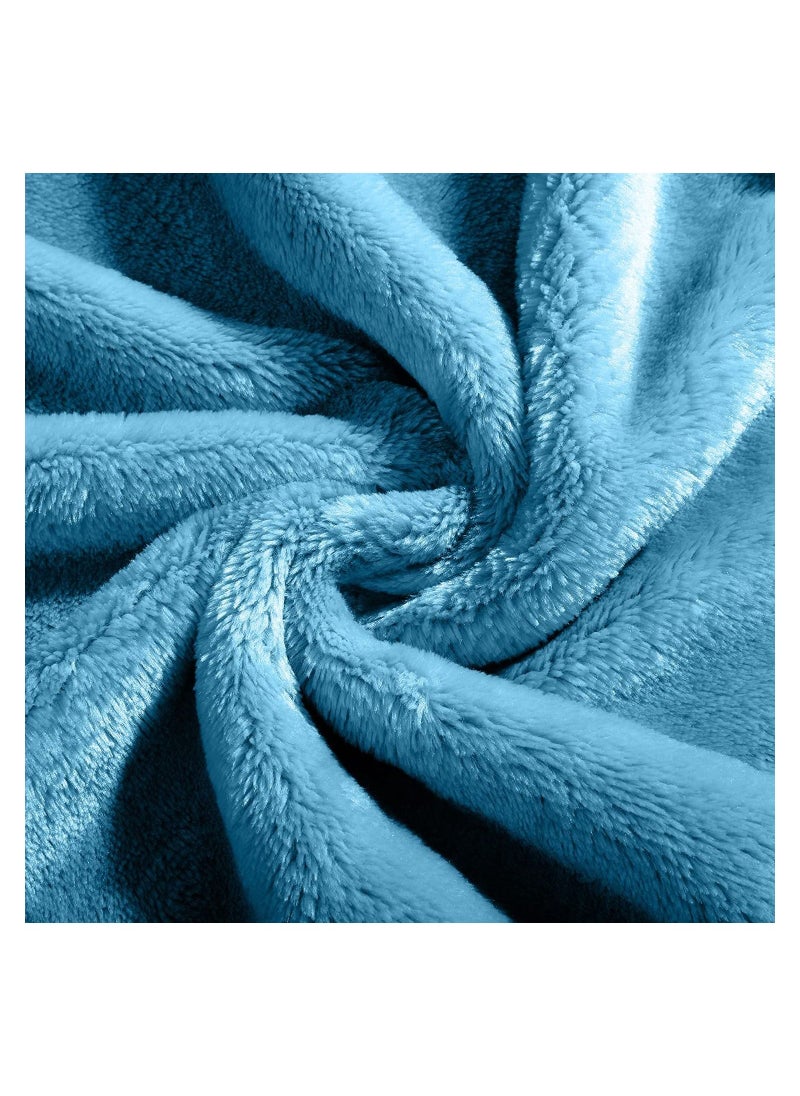Generic - Flannel Fleece Blanket King Size TURQUOISE - Image 1