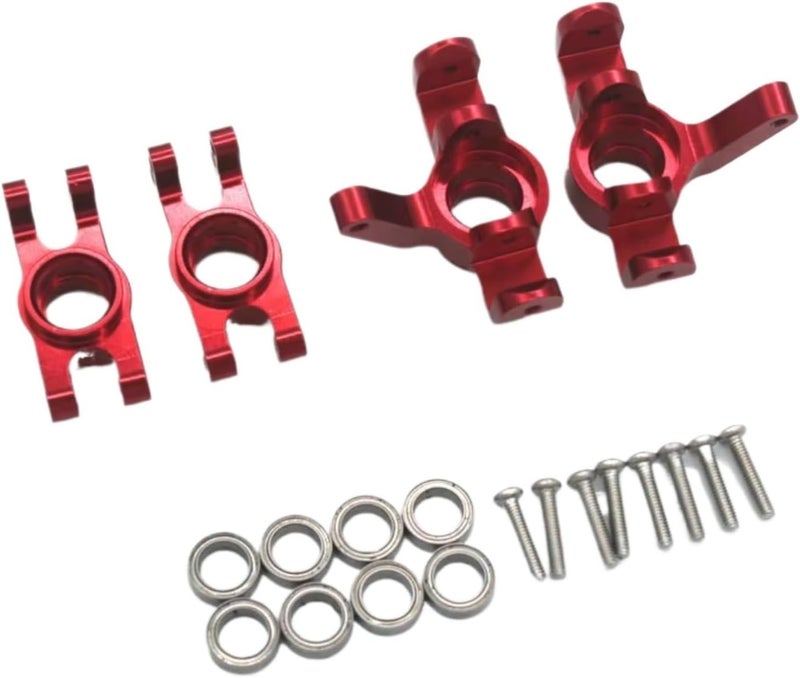 Red Metal Steering Knuckles Rear Wheel Cup For 1 14 1 16 RC Car Parts - Image 1