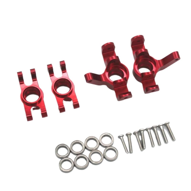 Red Metal Steering Knuckles Rear Wheel Cup For 1 14 1 16 RC Car Parts - Image 2