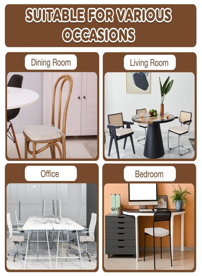 MIDLADE Chair Cushions for Dining Chairs with Ties Removable Cover Non-Slip Bottom U Shaped Kitchen Chair Pads 40D High- Resilience Foam Indoor Seat Cushion 16"x17"x2" 1 Pack Beige Room Office Accessories - Image 5