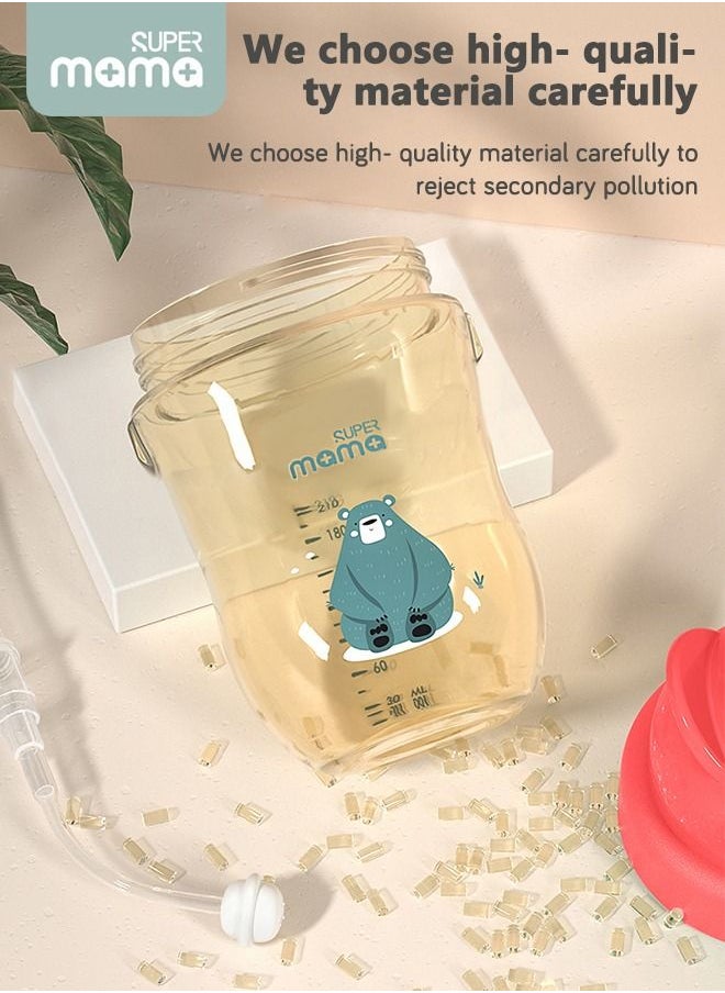 SUPERMAMA PPSU Baby Sippy Cup Boys and Girls Toddler Straw Cups Kids Water Bottle Spill Proof for School Outdoor Or Indoor BPA Free Easy To Hold Red 325ml  - Image 4