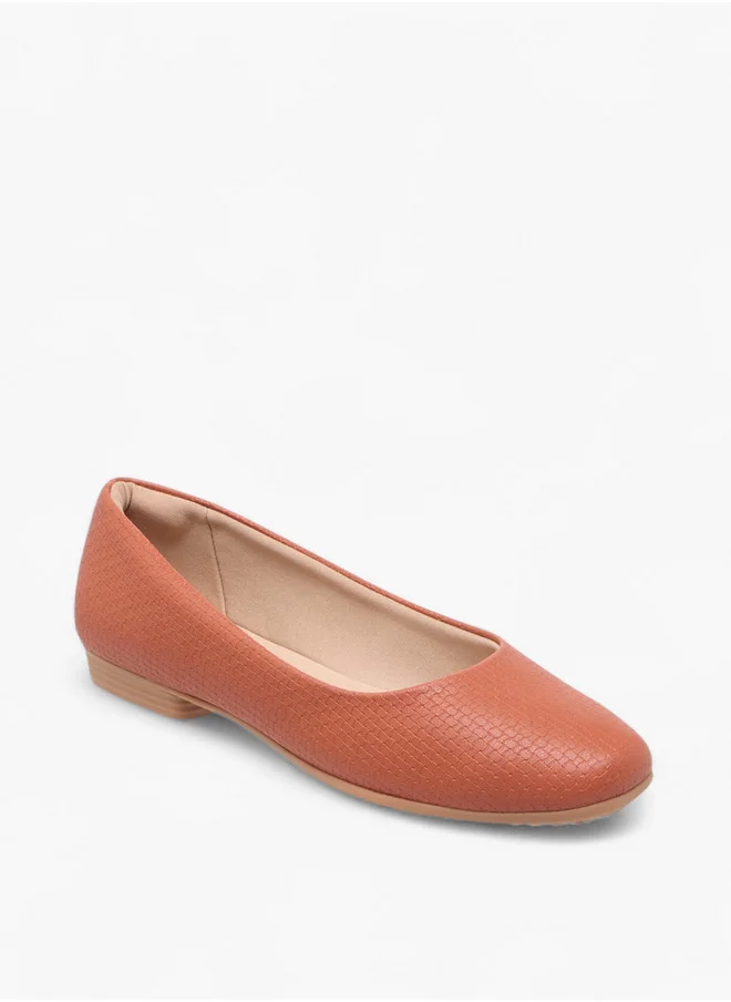 PICCADILLY Women's Textured Slip-On Ballerina Shoes