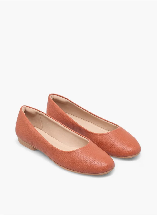 PICCADILLY Women's Textured Slip-On Ballerina Shoes