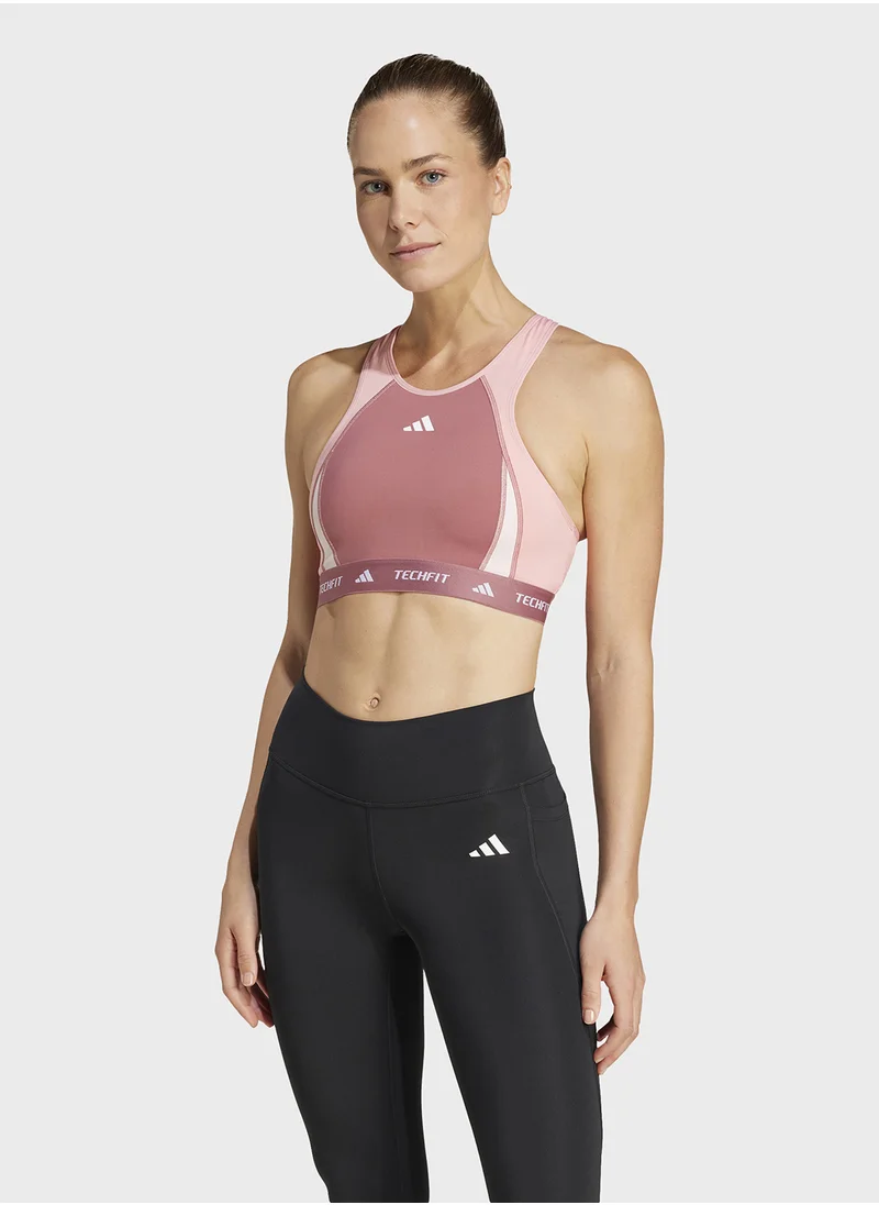 اديداس Techfit Colorblock Bra