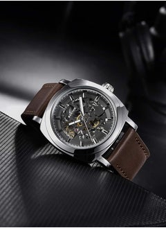 BENYAR Automatic Watches for Men Skeleton Mechanical Leather Strap Mens Watch 30M Waterproof Men's Stylish Gift  - Image 3