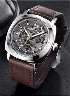 BENYAR Automatic Watches for Men Skeleton Mechanical Leather Strap Mens Watch 30M Waterproof Men's Stylish Gift  - Image 5