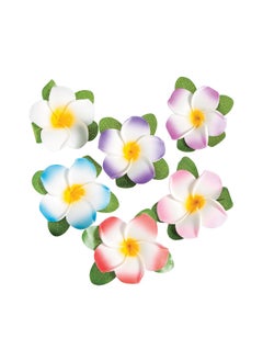 Fun Express  Plumeria Flower Hair Clips for Party  Apparel Accessories  Accessories  Hair Accessories  Party  12 Pieces