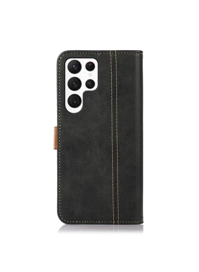 S-TOP Case For Samsung Galaxy S23 Ultra 5G Stitching Thread Calf Texture Leather Phone Case - Image 3