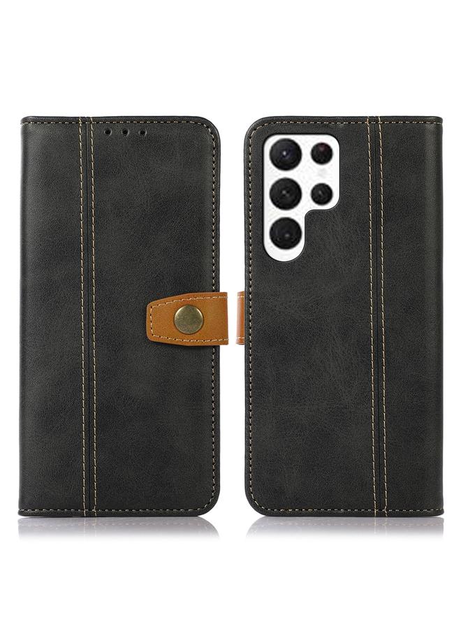 S-TOP Case For Samsung Galaxy S23 Ultra 5G Stitching Thread Calf Texture Leather Phone Case - Image 1