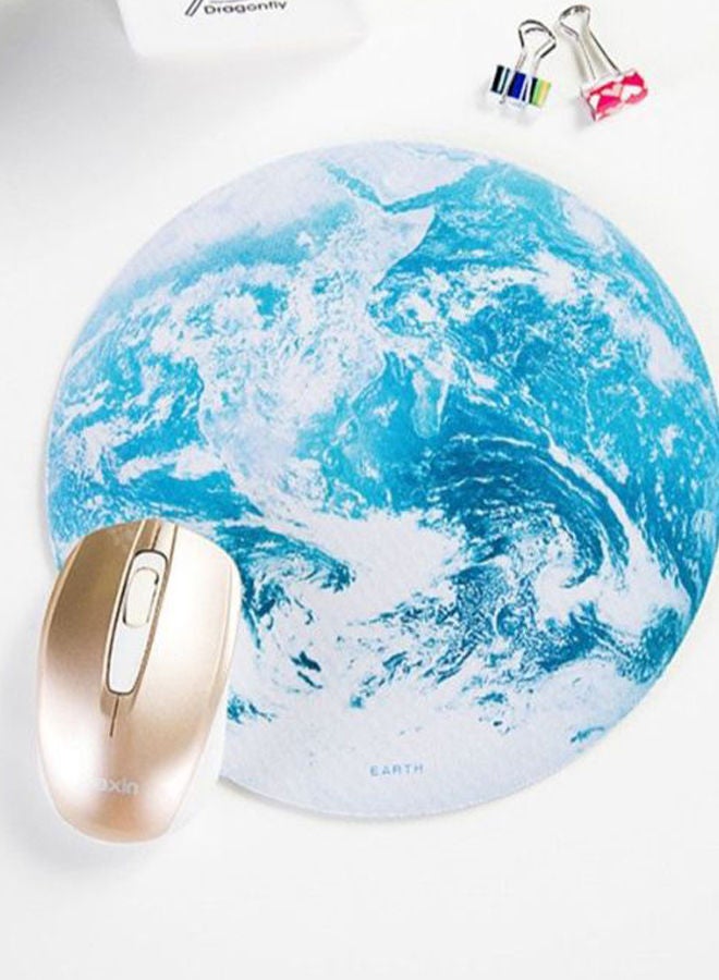 NIBEMINENT Earth Design Non-Slip Gaming Mouse Pad Blue/White - Image 2