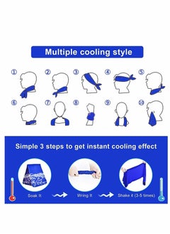 Y&D Cooling Exercise Towel, 4Pcs Neck Reusable Chill Cool Absorbent Sports Towel for Workout, Gym, Fitness, Golf, Yoga, Camping, Hiking, Travel, Outdoor  - Image 5