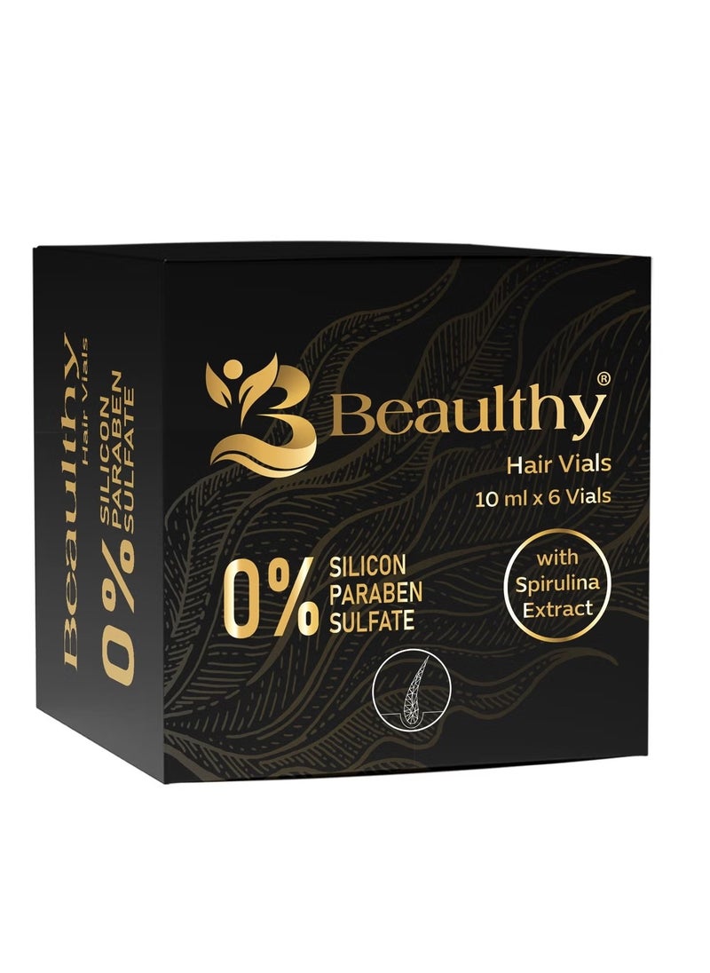 Hair Vials with Spirulina Extract - 60ml (6 Vials)
