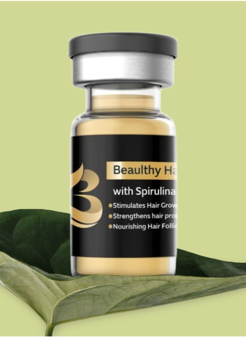 Hair Vials with Spirulina Extract - 60ml (6 Vials)