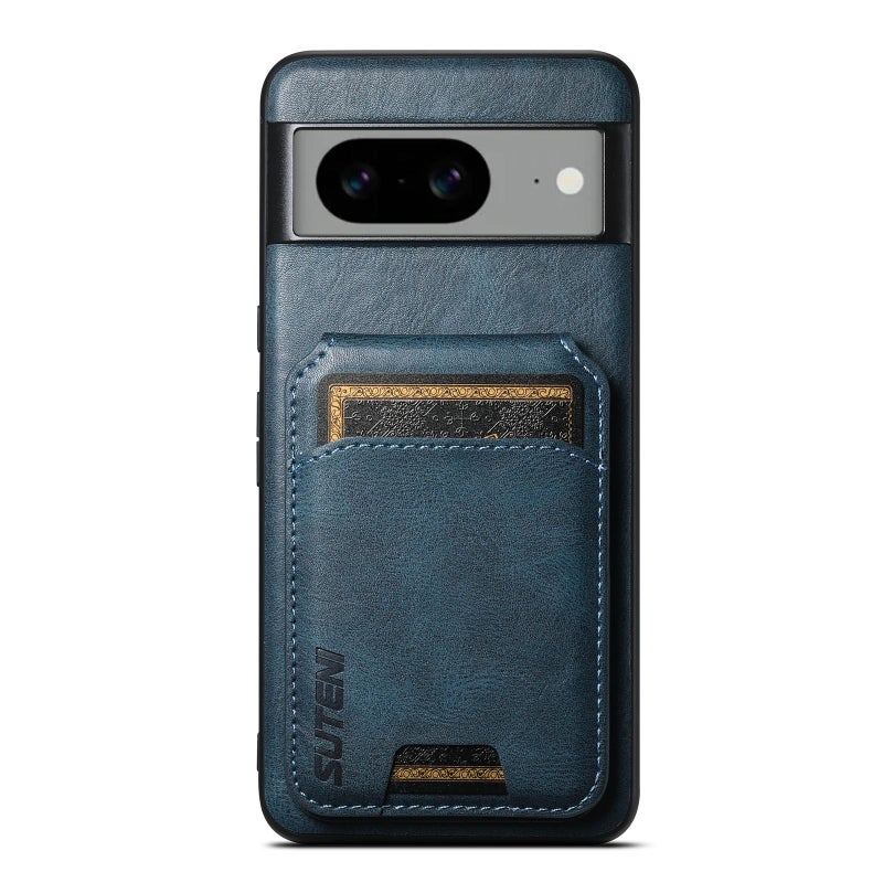 Suteni For Google Pixel 10 Pro H02 Leather Wallet Stand Back Phone Case(Blue) - Image 1
