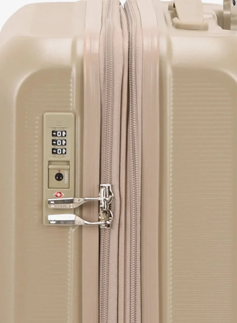 Echolac  sense 3 piece hardcase 4-double wheeled expandable luggage trolley set - gold  | Best Price UAE